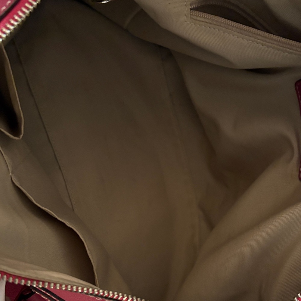 Coach Red Floral Leather Shoulder Bag Customized design by Artist Schatz. - Picture 5 of 9